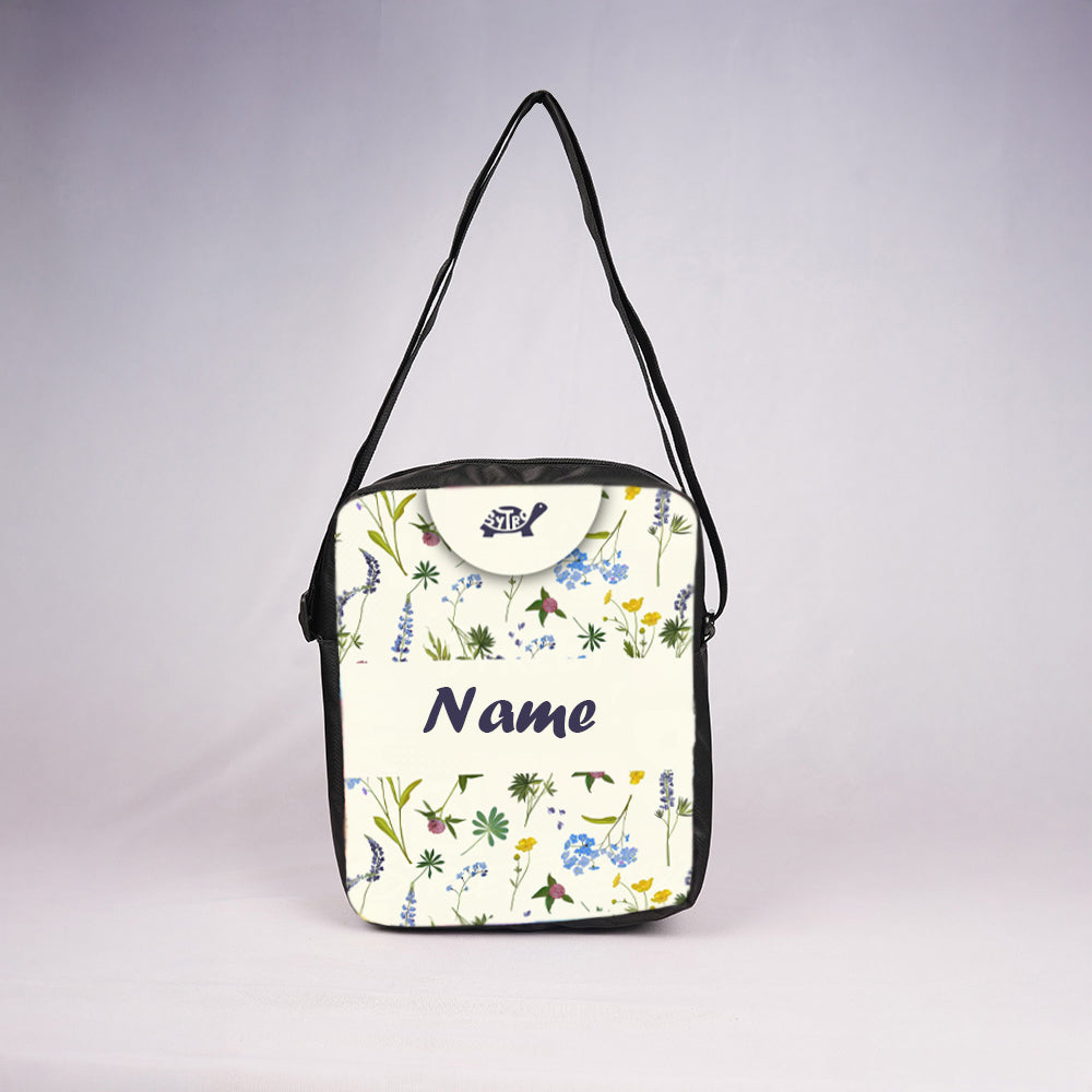 Sytro Floral Custom Name Crossbody Bag
