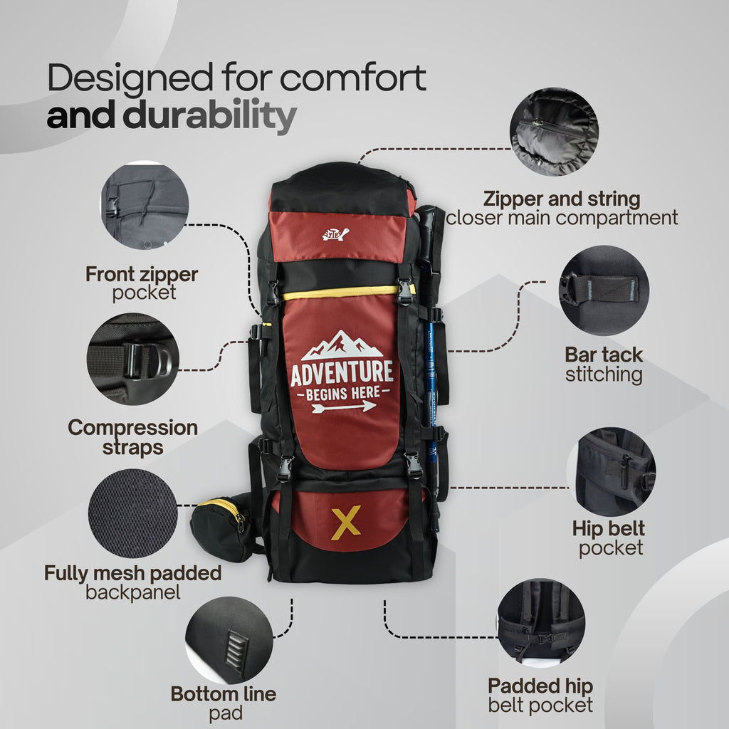 Sytro SHELLX INFERNO 80L Trekking Backpack