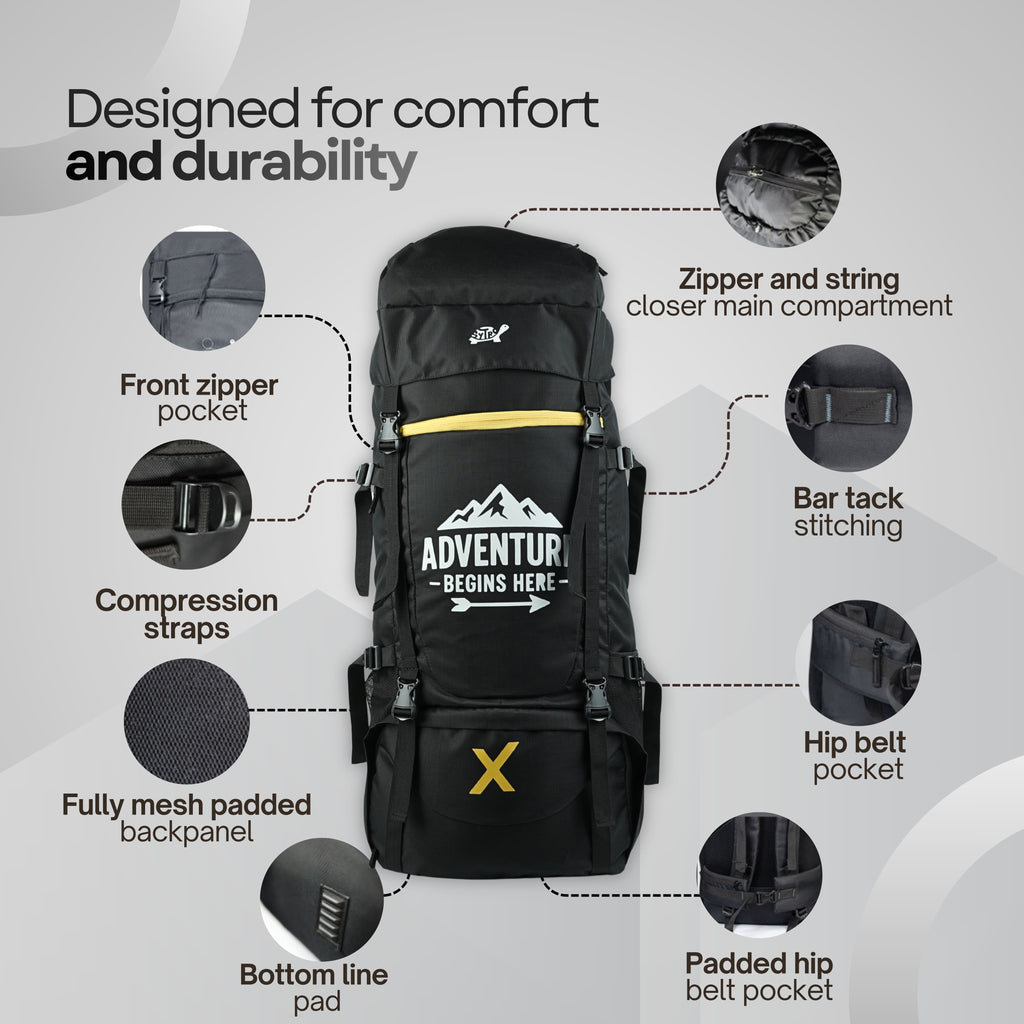 Sytro SHELLX ONYX 80L Trekking Backpack