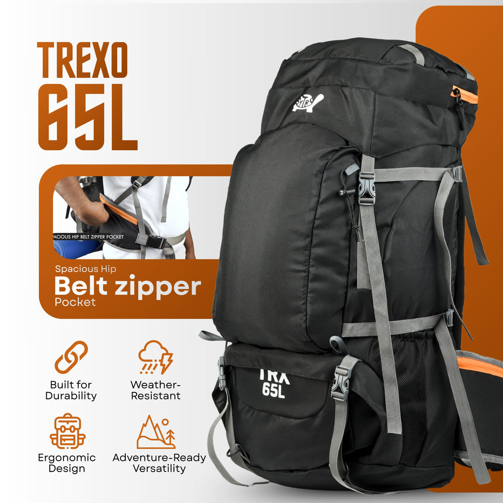 Sytro TRX 65L BLACK Trekking Backpack