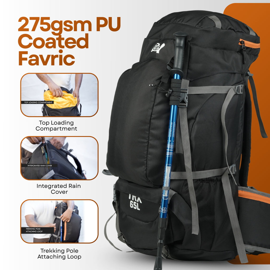 Sytro TRX 65L BLACK Trekking Backpack