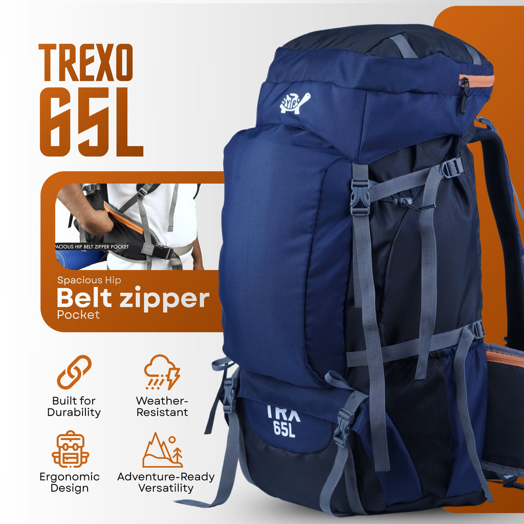 Sytro TRX 65L BLUE Trekking Backpack