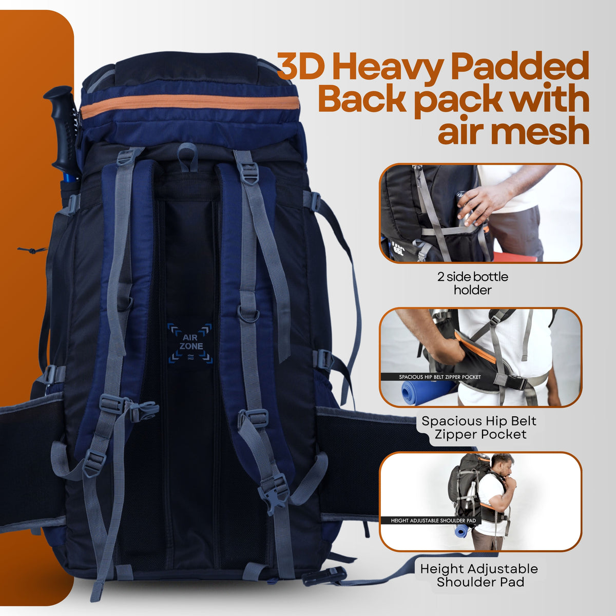 Sytro TRX 65L BLUE Trekking Backpack