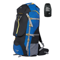 Thunder 75L Rucksack for Trekking &amp; Travel | Hiking Backpack with Rain Cover (black/teal blue)