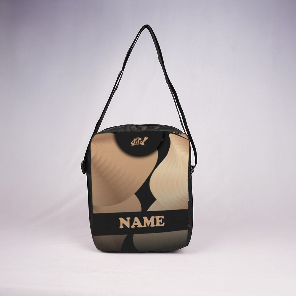 Sytro Golden Wave Custom Name Crossbody Bag