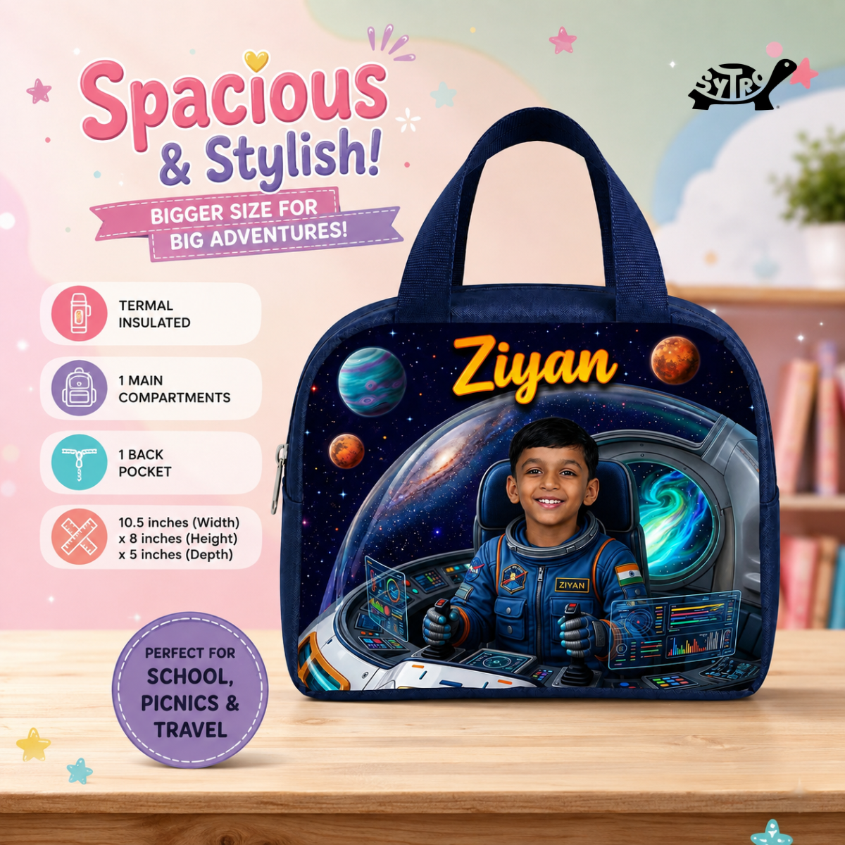 Galaxy Rider School Combo — 31L Bag + Lunch Bag + Pencil Pouch