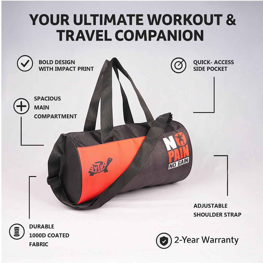 Sytro NoPainPro Duffle Bag – Black & Red