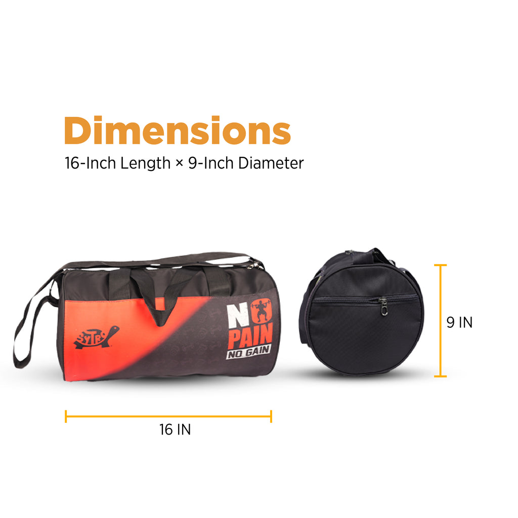 Sytro NoPainPro Duffle Bag – Black & Red