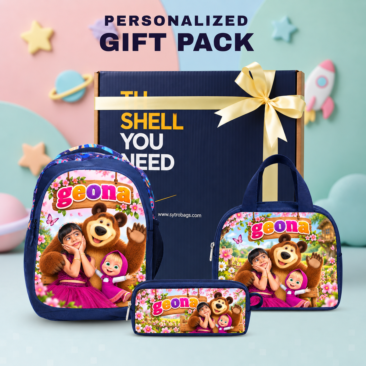 KidAura School Combo — 31L Bag + Lunch Bag + Pencil Pouch