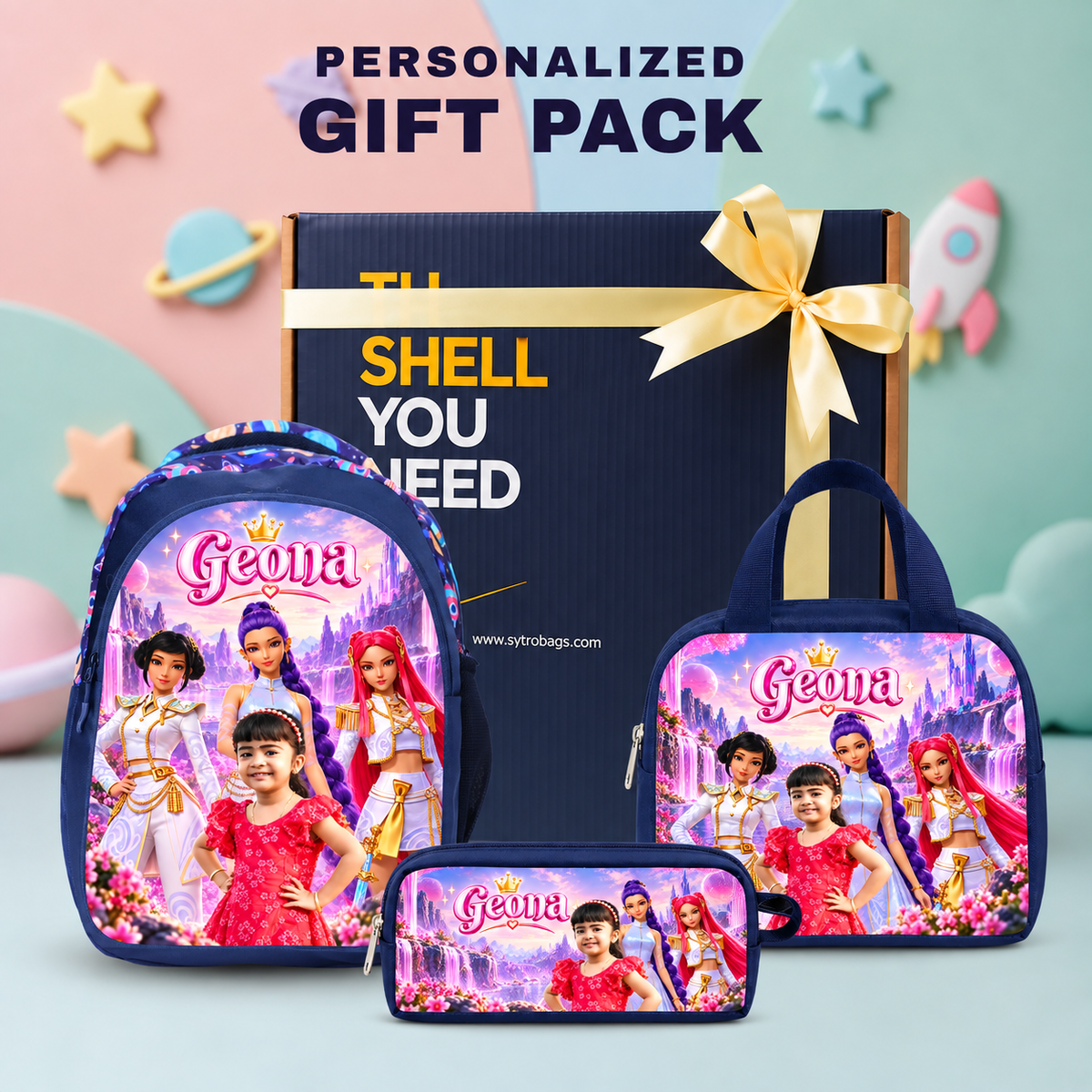 Popz School Combo — 31L Bag + Lunch Bag + Pencil Pouch