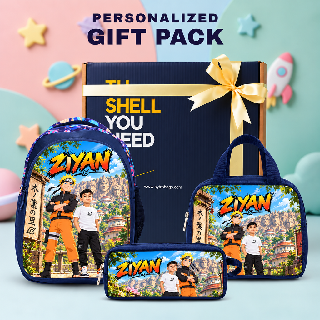 Naruto School Combo — 31L Bag + Lunch Bag + Pencil Pouch