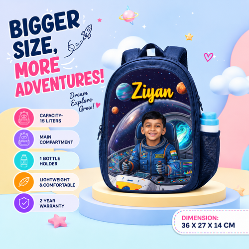 Galaxy Rider School Combo — 15L Bag + Lunch Bag + Pencil Pouch