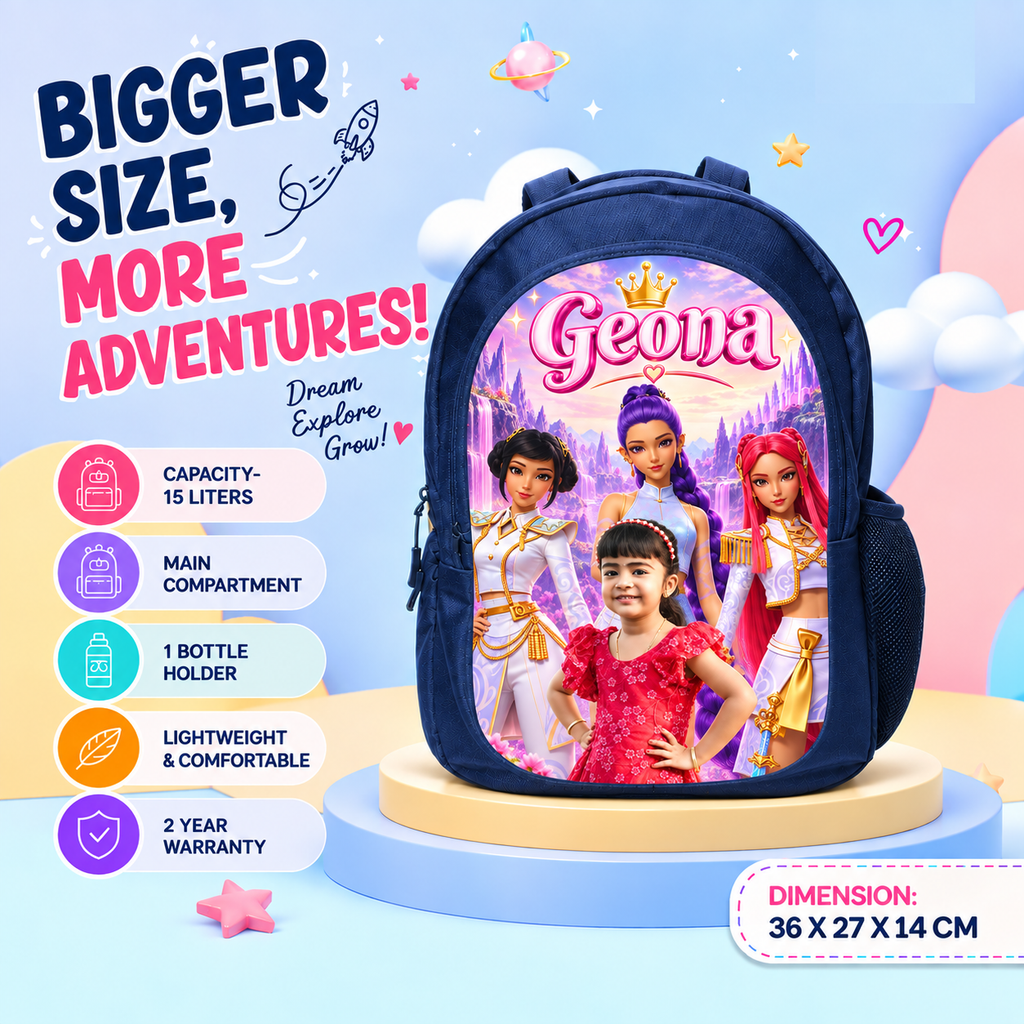 Popz  School Combo — 15L Bag + Lunch Bag + Pencil Pouch