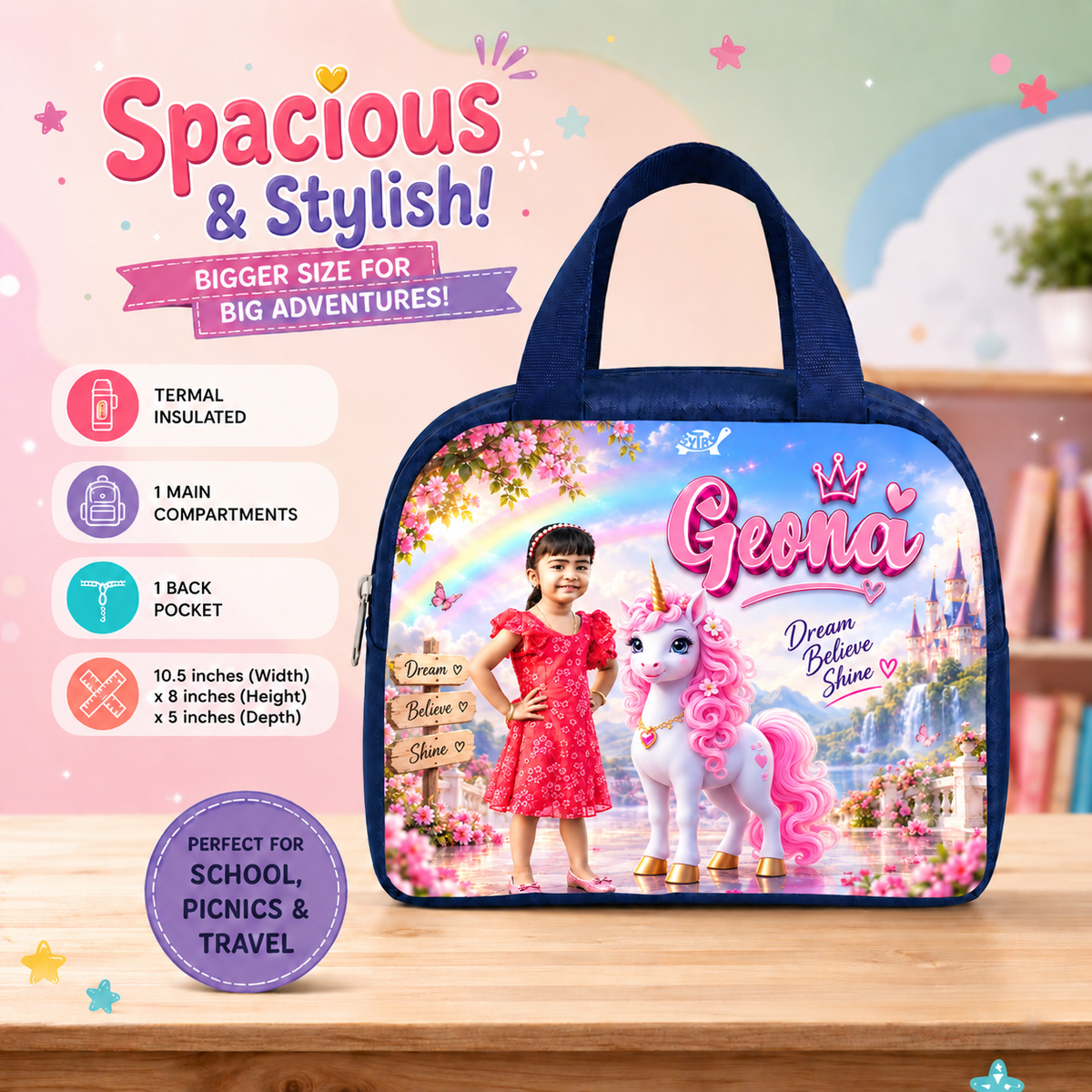 UniDream School Combo — 31L Bag + Lunch Bag + Pencil Pouch