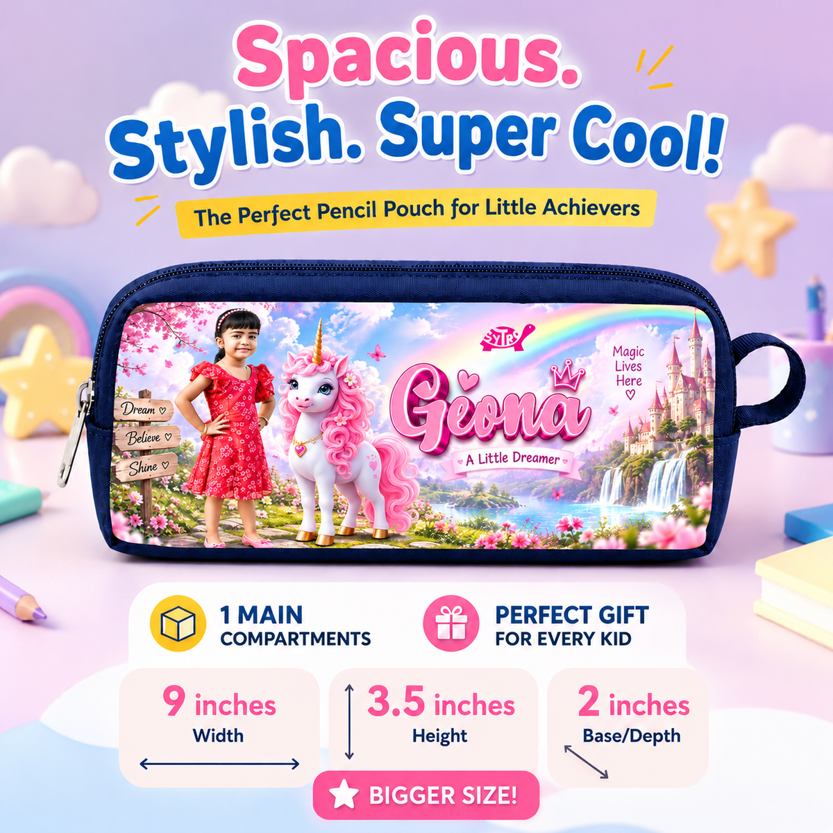 UniDream School Combo — 31L Bag + Lunch Bag + Pencil Pouch