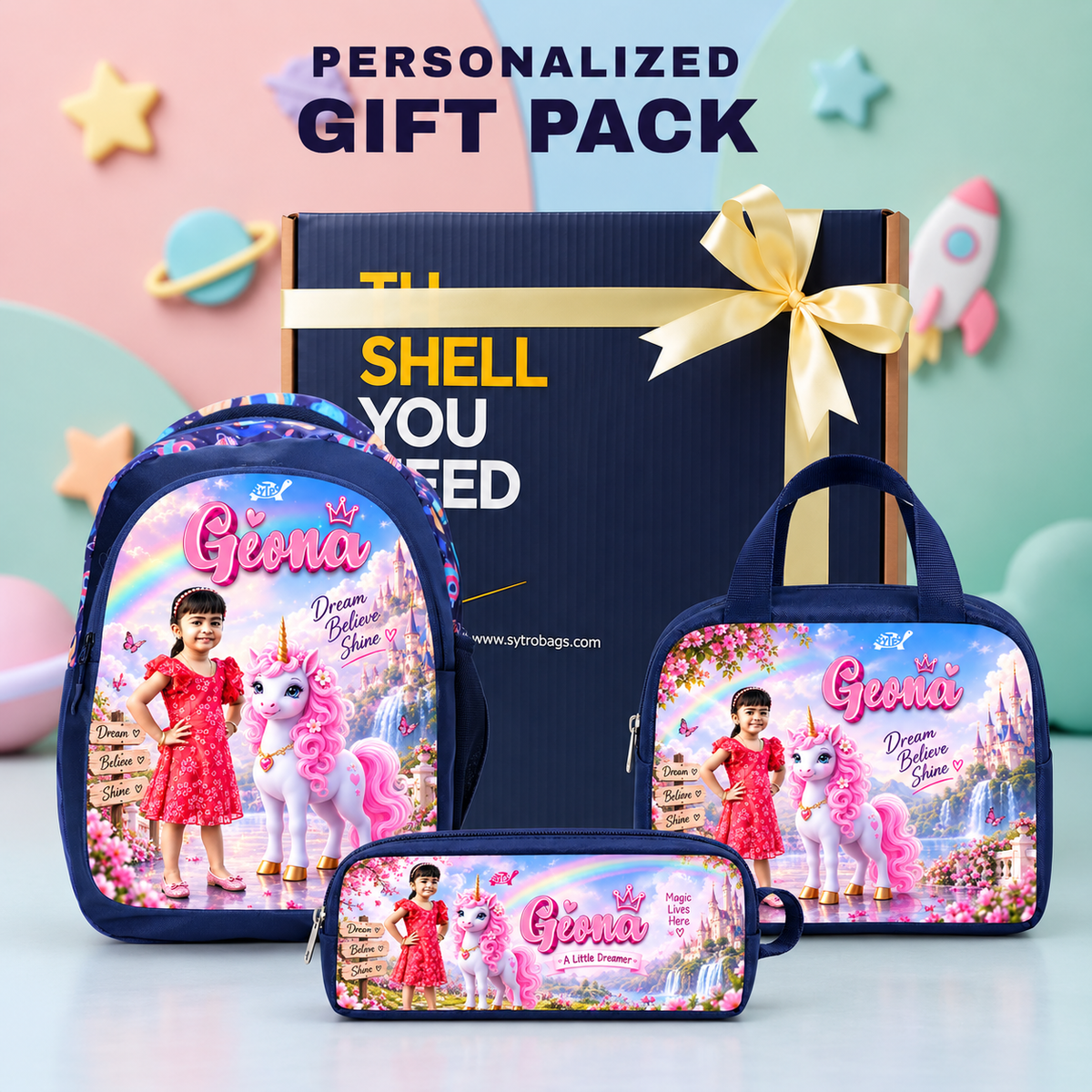 UniDream School Combo — 31L Bag + Lunch Bag + Pencil Pouch