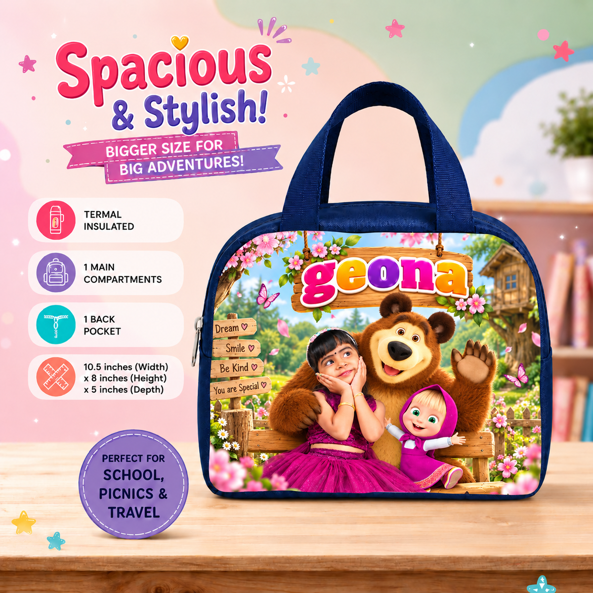 KidAura School Combo — 31L Bag + Lunch Bag + Pencil Pouch