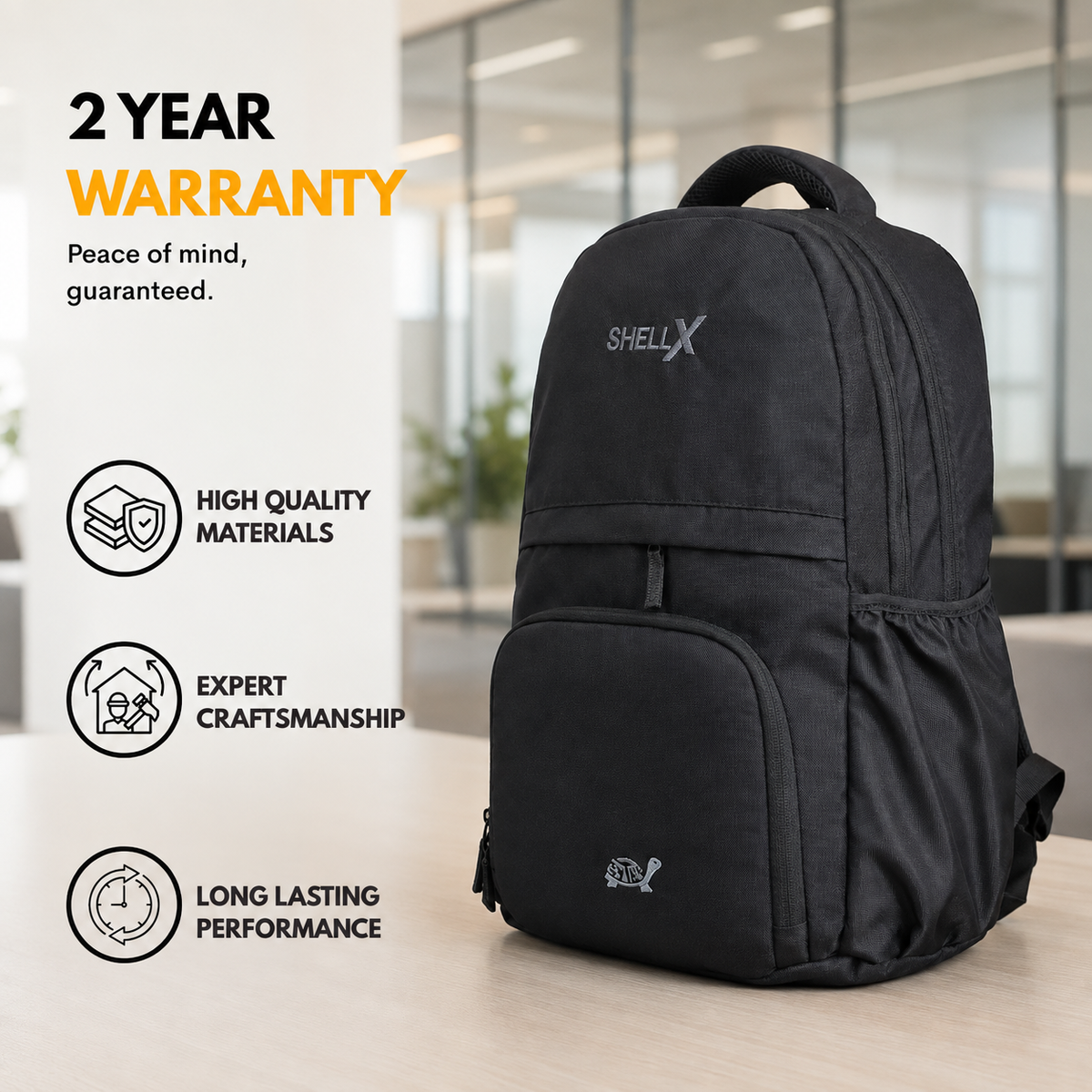 ShellX V.27 15.6 inch Laptop Backpack, 34L