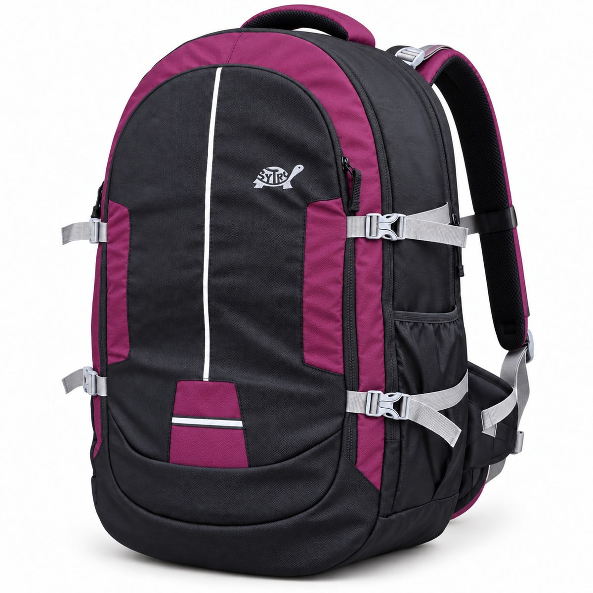 SYTRO Camo 60L Trekking & Travel Backpack with Laptop Sleeve, Water-Resistant Magenta